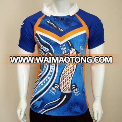 High Quality Custom Sublimated Design Men Rugby Jersey Accept Small Quantity Order