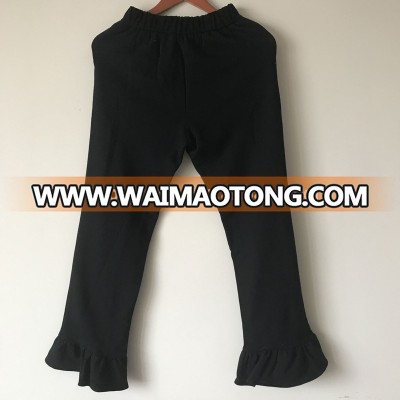 Custom women pants with flouncing, flouncing pants for girls, cotton RUFFLES sweatshirt pants