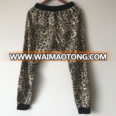 2017 custom leopard trousers, women leopard trousers, leopard design trousers